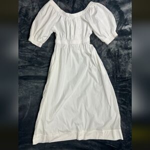 Free People White Criss Cross Back  Dress